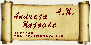 Andreja Majović vizit kartica